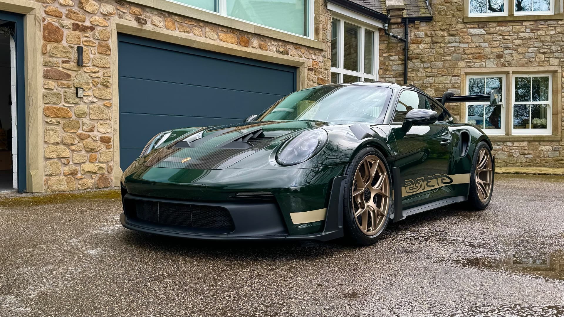 Green Porsche 911 GT3 RS after a professional detail by The Car Cleaning Co.